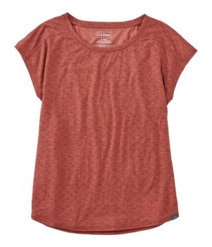 Women's Streamside Tee, Short-Sleeve Ruched Crew Print