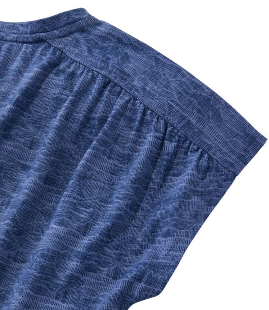 Women's Streamside Tee, Short-Sleeve Ruched Crew Print