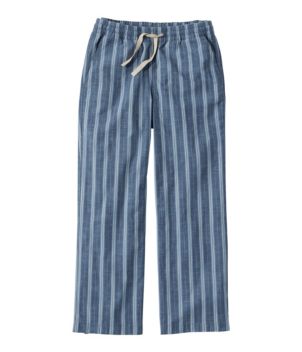 Women's Lakewashed Pull-On Chinos, Mid-Rise Wide-Leg Crop Stripe, New