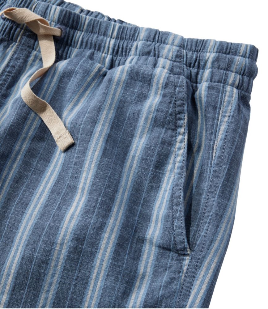 Women's Lakewashed Pull-On Chinos, Mid-Rise Wide-Leg Crop Stripe