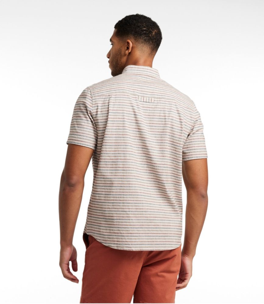 Men's Stonecoast Hemp Shirt, Short-Sleeve, Slightly Fitted Untucked Fit, Stripe, Silver Birch, small image number 3