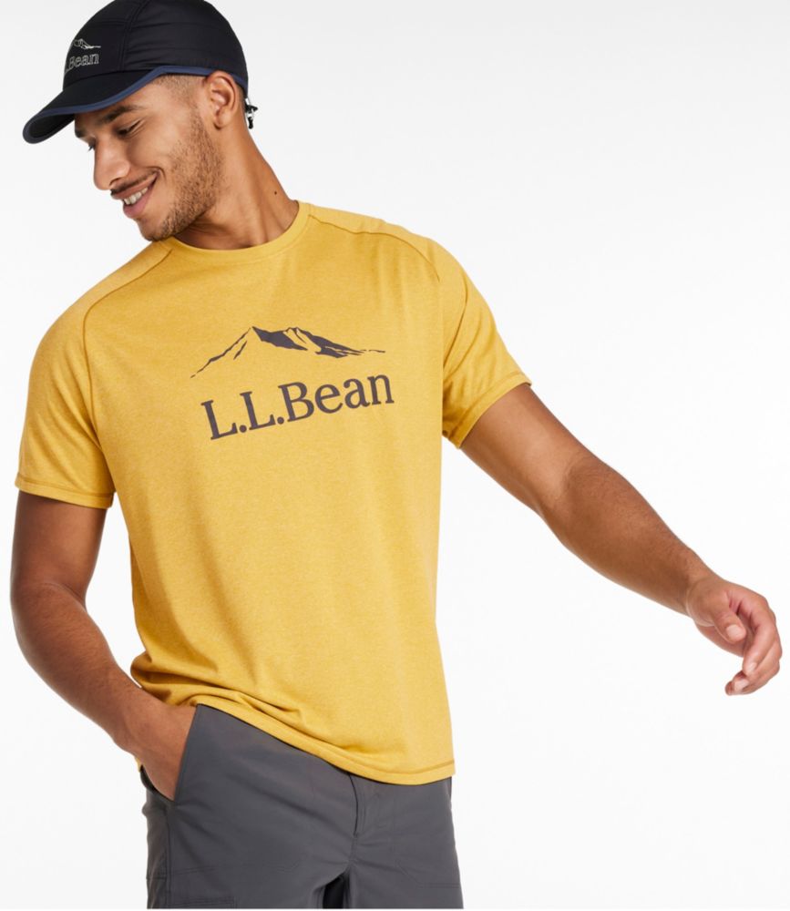 Men's Bean's Access Trail Tee, Graphic, Bright Sea Blue Logo, small image number 2