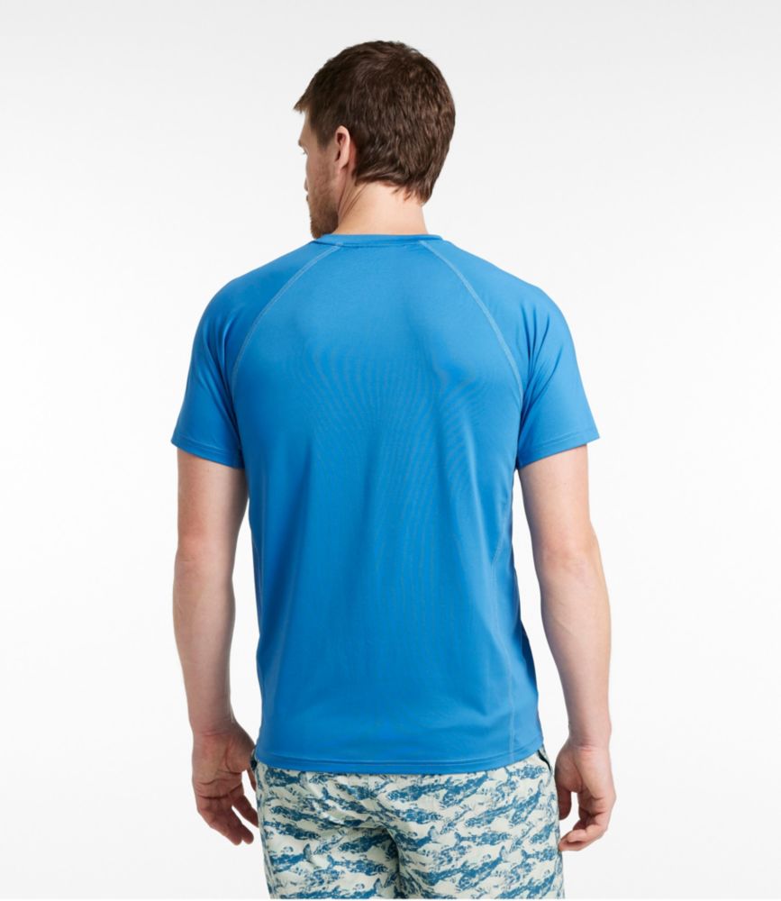 Men's Swift River Cooling Sun Shirt, Short-Sleeve Graphic, Blue Water Wave, small image number 3