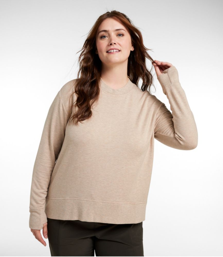 Women's SoftFlex Crossneck Pullover, Foggy Blue Heather, small image number 2