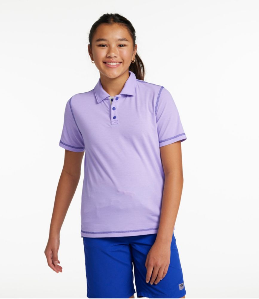 Kids' Everyday SunSmart® Polo, Blue Water, small image number 2