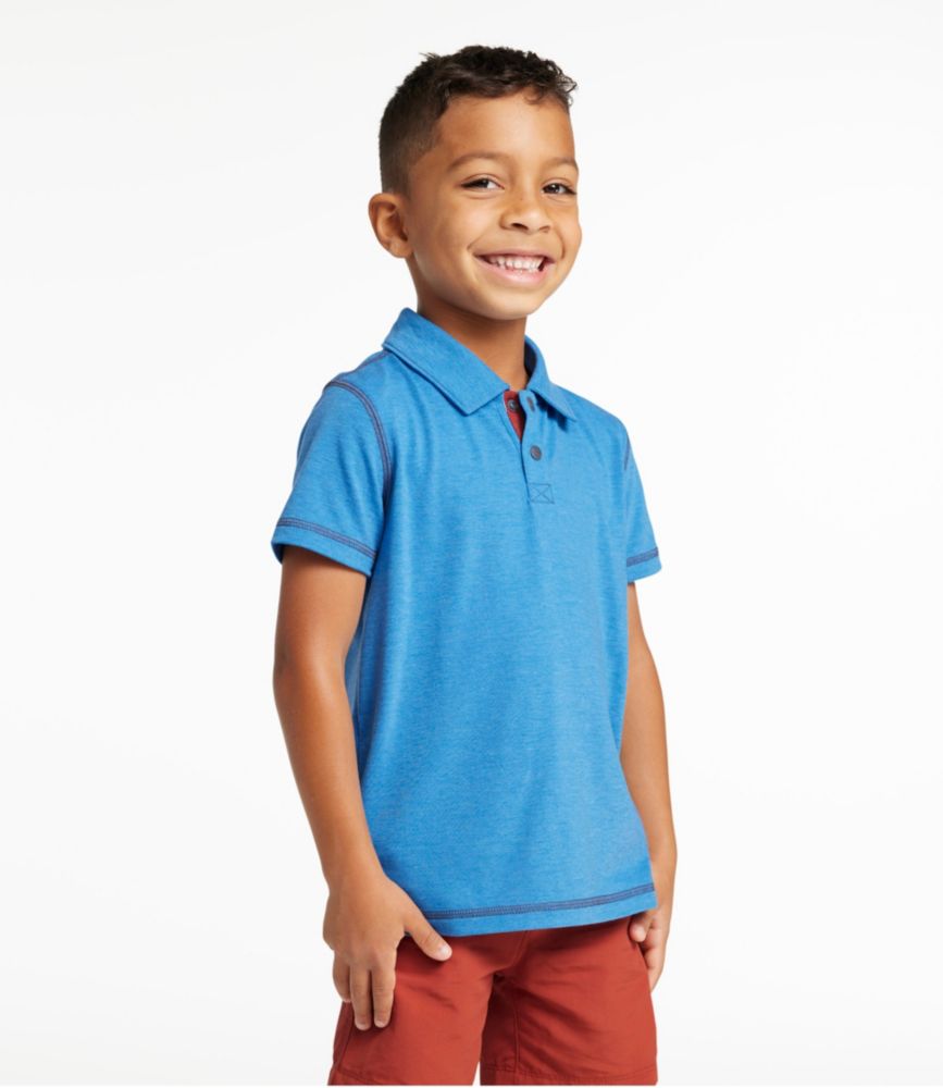 Kids' Everyday SunSmart® Polo, Blue Water, small image number 3