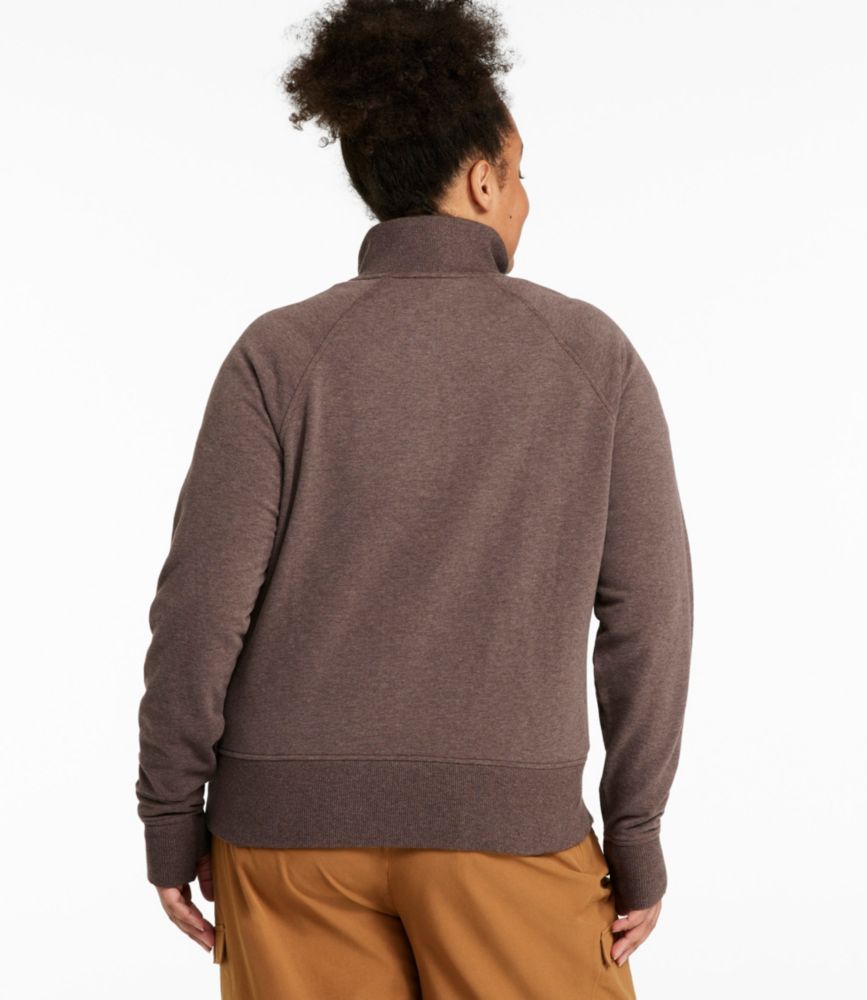 Women's L.L.Bean Cozy Pullover, Quarter-Zip, Dark Cinder Heather, small image number 3