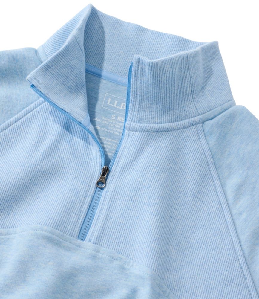 Women's L.L.Bean Cozy Pullover, Quarter-Zip, Dark Cinder Heather, small image number 4