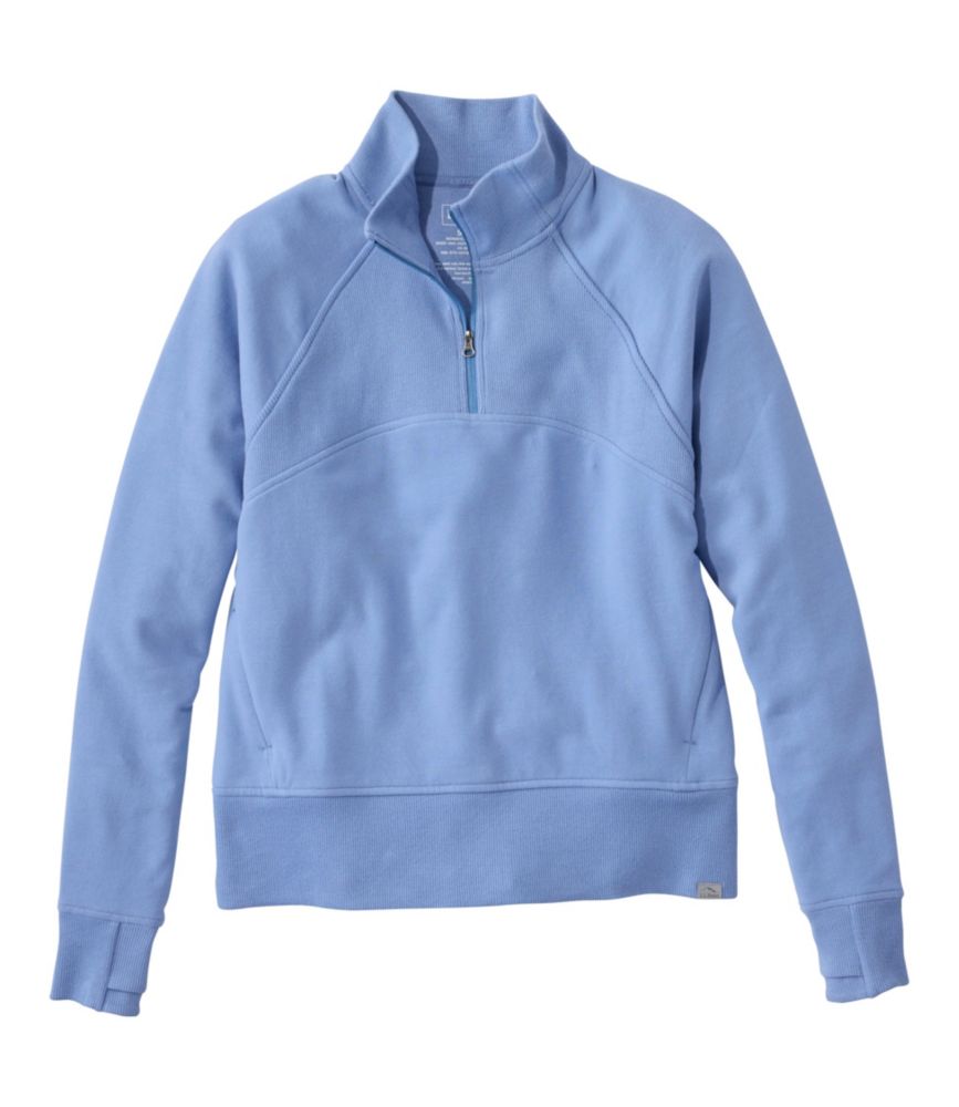 Women's L.L.Bean Cozy Pullover, Quarter-Zip, Deep Lake, small image number 1