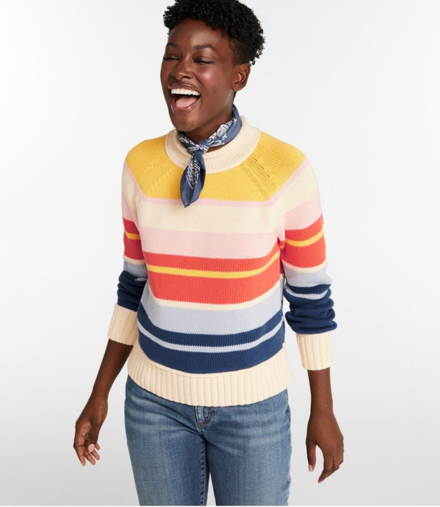 Women's Signature Original Cotton Sweater, Rollneck Stripe