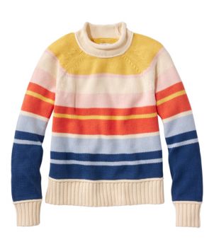 Women's Signature Original Cotton Sweater, Rollneck Stripe, New