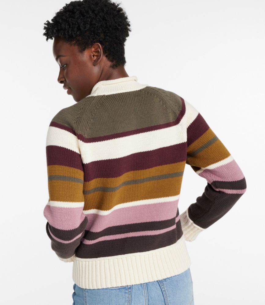 Women's Signature Original Cotton Sweater, Rollneck Stripe