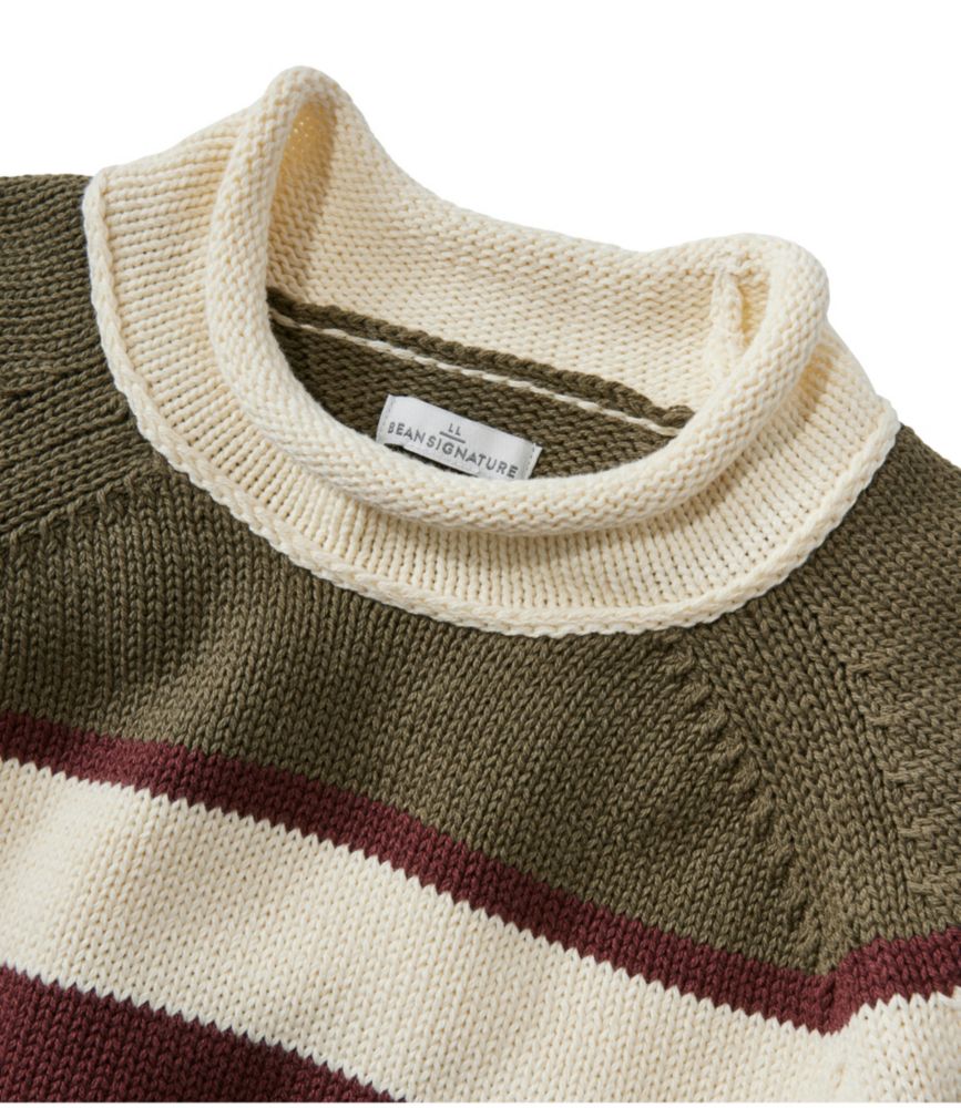 Women's Signature Original Cotton Sweater, Rollneck Stripe