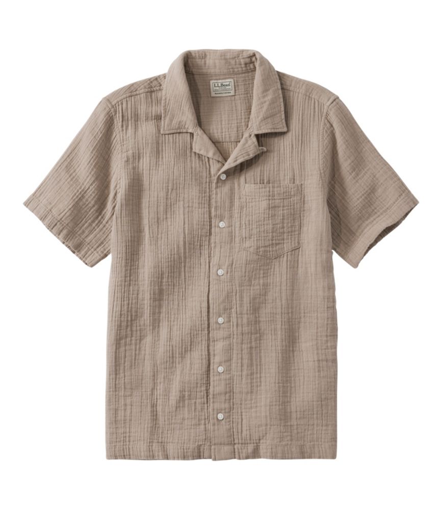 Men's Cloud Gauze Shirt, Short-Sleeve, Slightly Fitted Untucked Fit