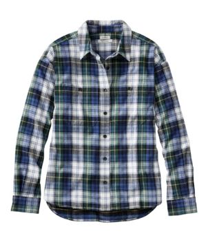 Women's Scotch Plaid Flannel Shirt, Boyfriend, New
