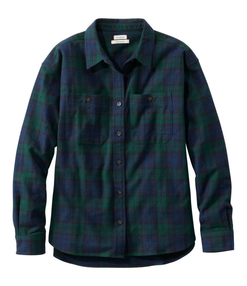 Women's Scotch Plaid Flannel Shirt, Boyfriend