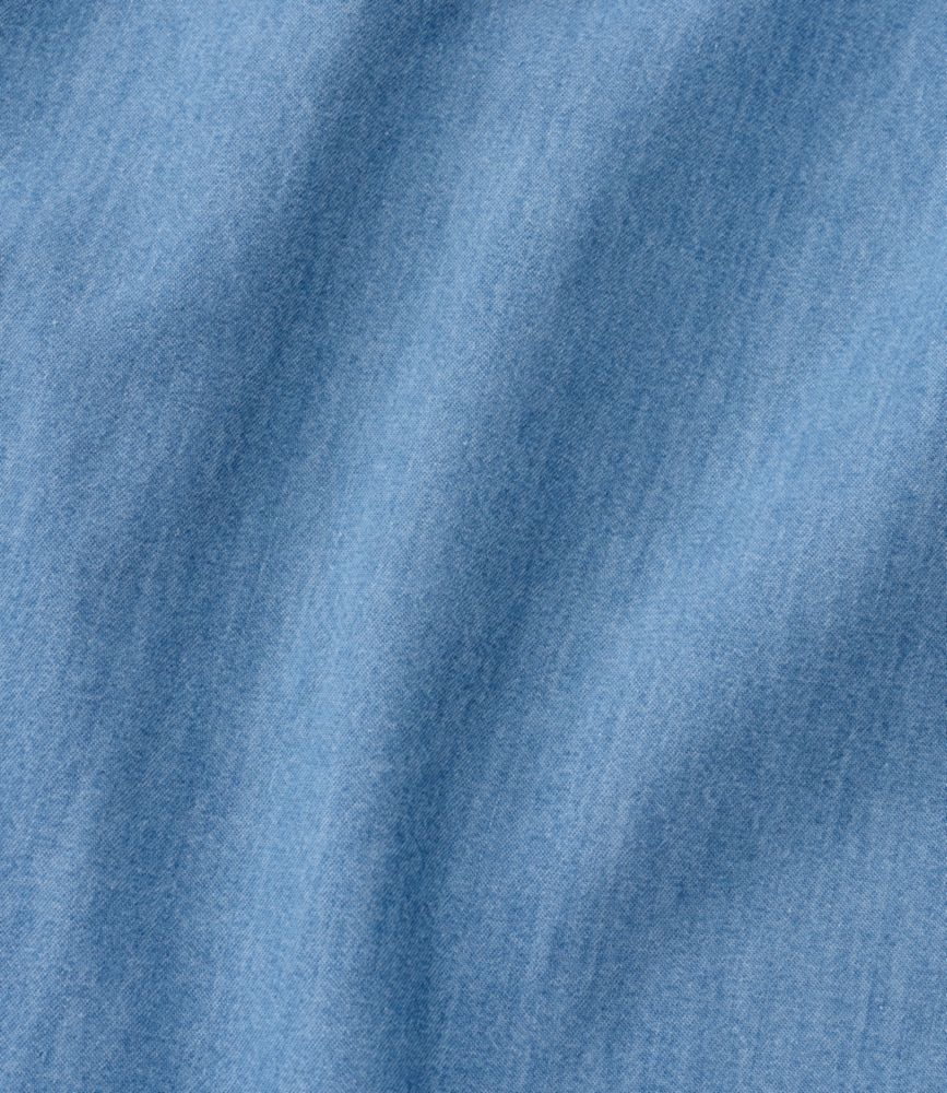 Women's L.L.Bean Denim Boyfriend Shirt, Light Indigo, small image number 4
