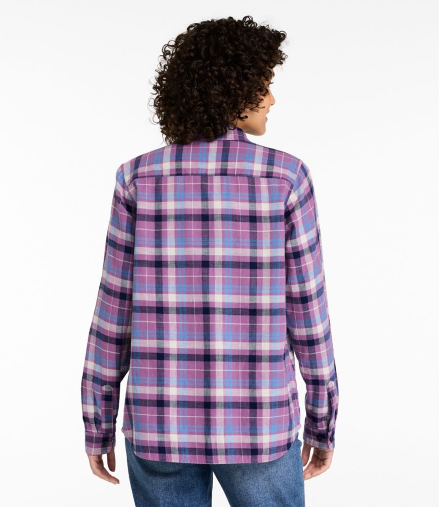 Women's Sunwashed Twill Shirt, Mauve Plaid, small image number 3