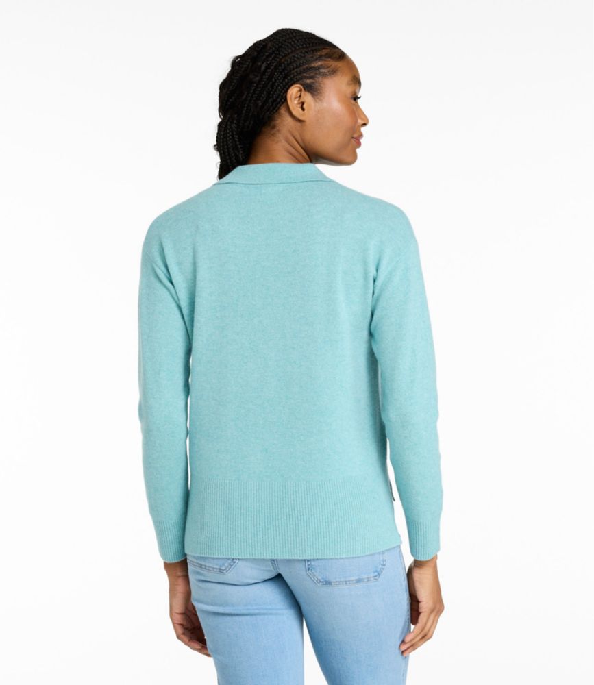 Women's Classic Cashmere Sweater, Relaxed Polo - image 4