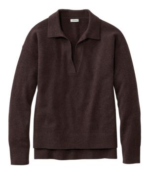 Women's Classic Cashmere Sweater, Relaxed Polo, New
