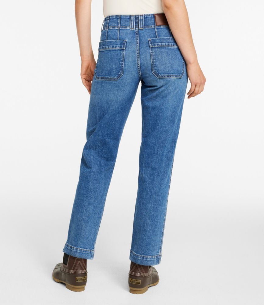 Women's 1912 Field Denim Pants, Mid-Rise Ankle Utility, Deep Marine Wash, small image number 3