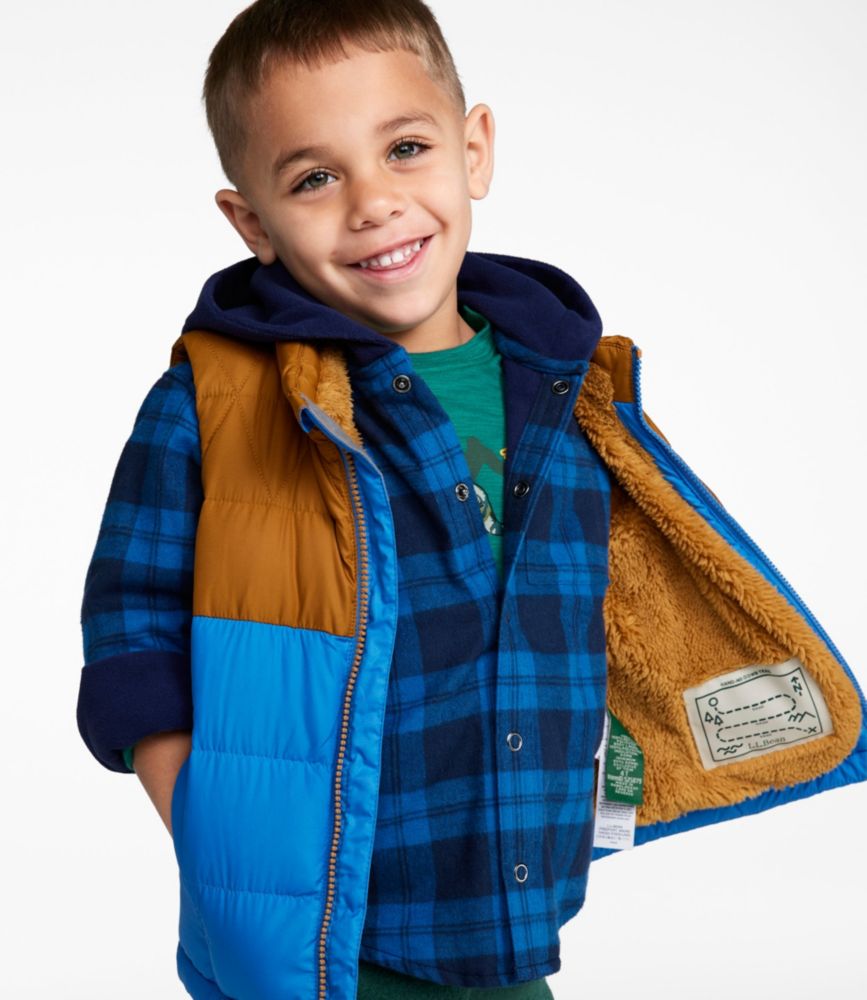 Toddlers' Bean's Down Vest, Colorblock, Cobalt Sea, small image number 2