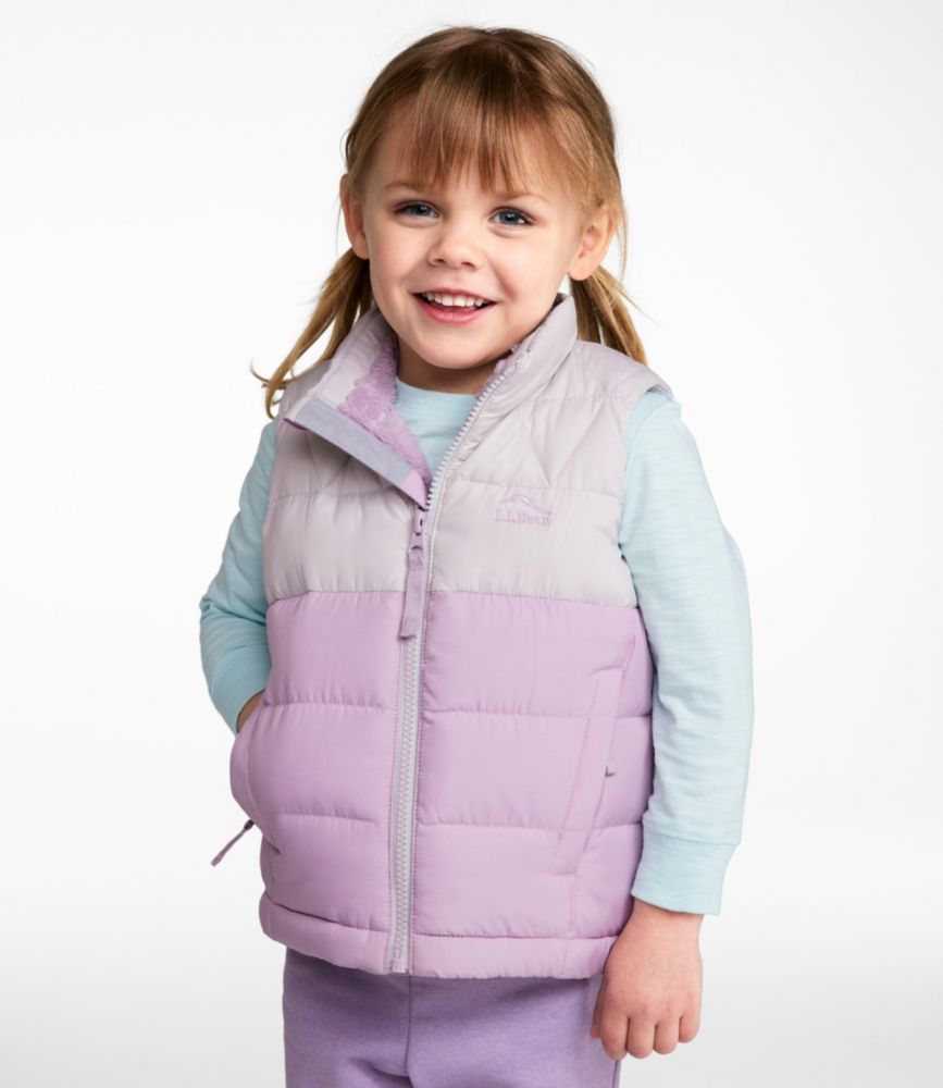 Toddlers' Bean's Down Vest, Colorblock, Cobalt Sea, small image number 3