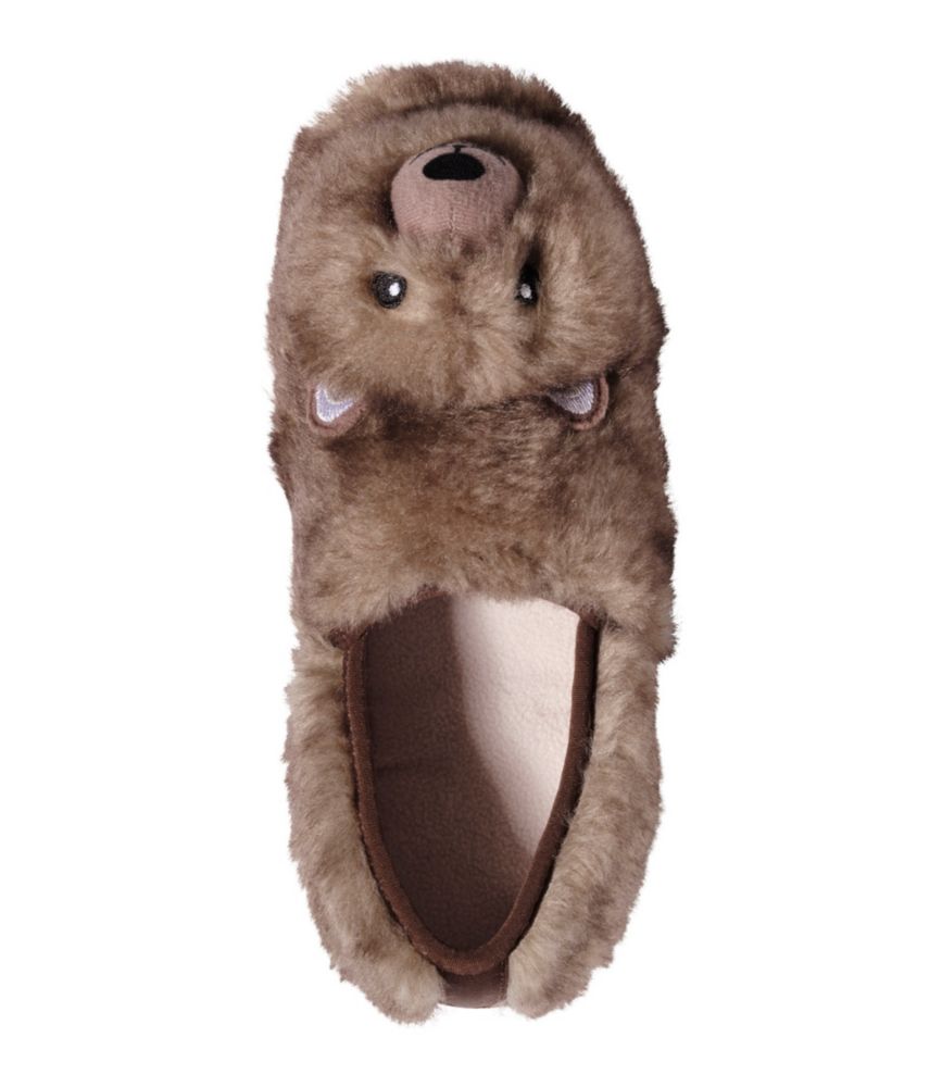 Kids' Animal Slipper, Nut Brown Bear, small image number 4
