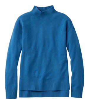 Women's Classic Cashmere Sweater, Relaxed Mockneck, New