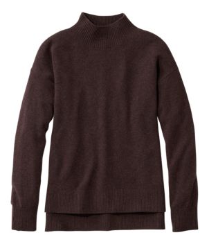 Women's Classic Cashmere Sweater, Relaxed Mockneck, New