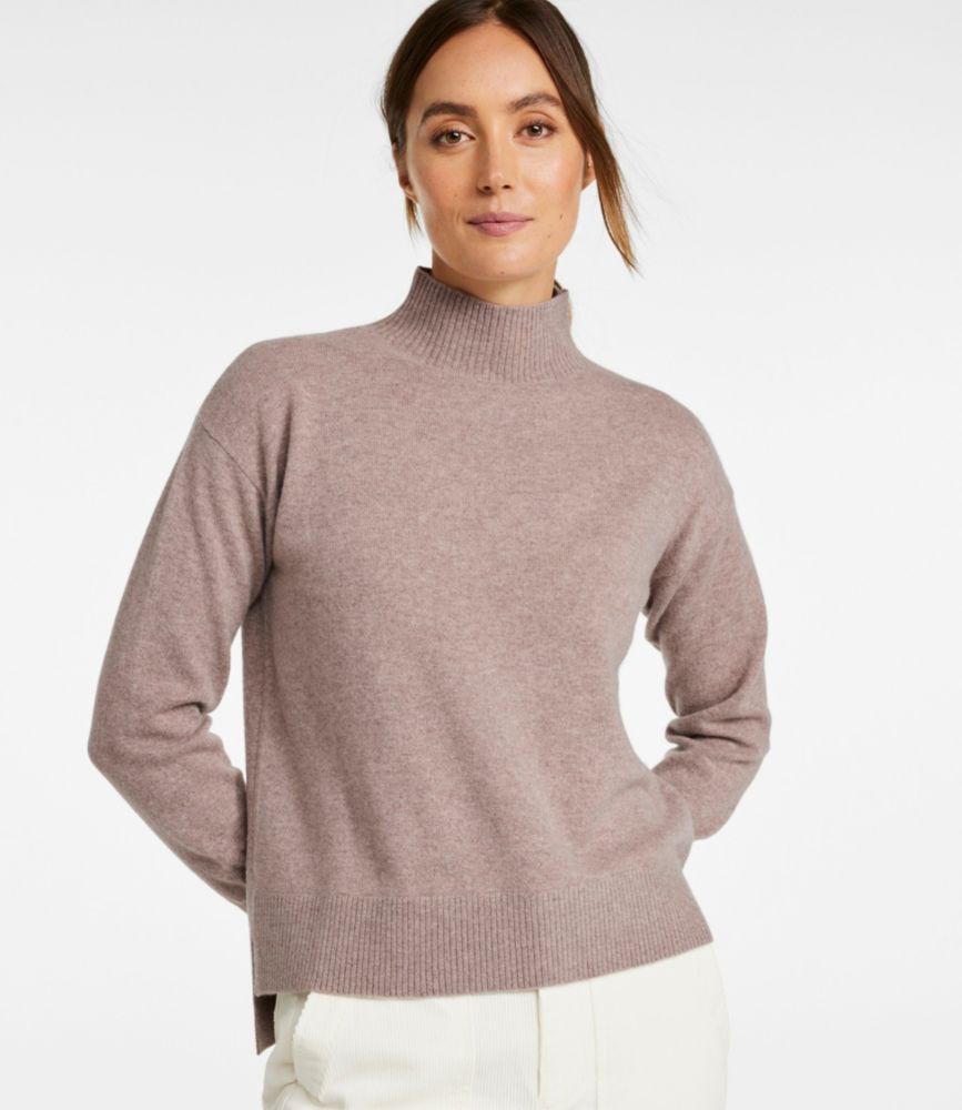 Women's Classic Cashmere Sweater, Relaxed Mockneck