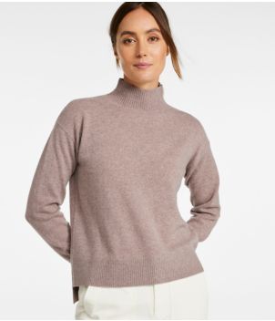 Women's Classic Cashmere Sweater, Relaxed Mockneck, New