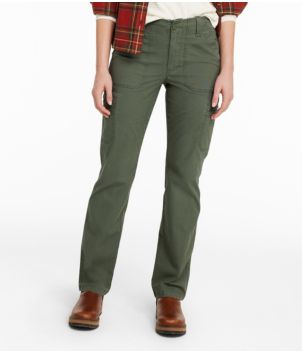 Women's 207 Vintage Cotton Canvas Pants, Mid-Rise Straight-Leg Cargo, New