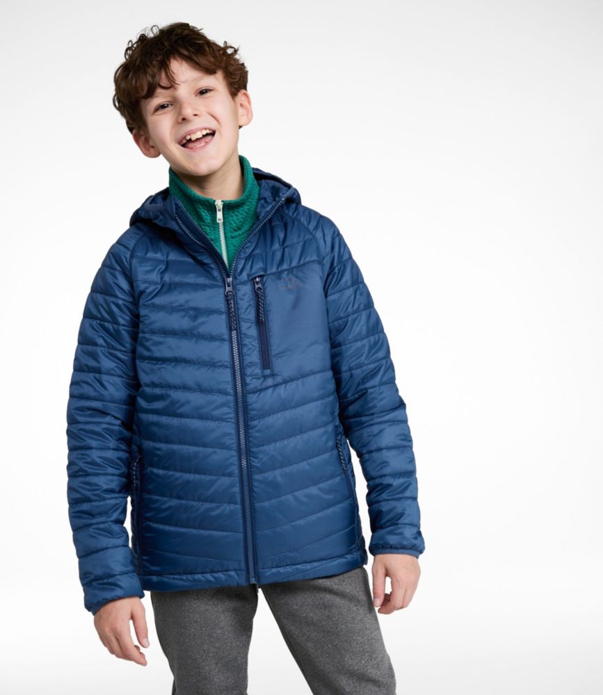 Kids' PrimaLoft Packaway Hooded Jacket, Bright Mariner, small image number 2