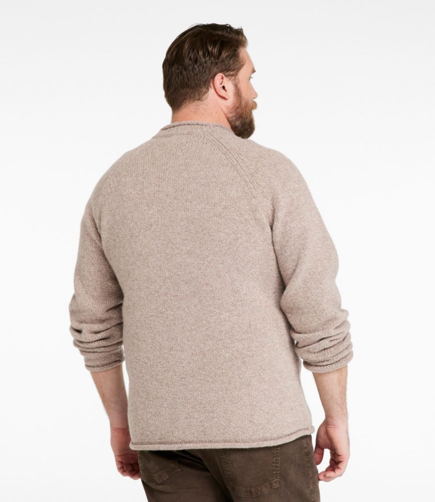 Men's Bean's Classic Ragg Wool Sweater, Rollneck, Charcoal, small image number 5