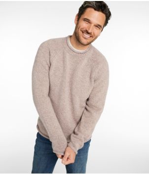 Men's Bean's Classic Ragg Wool Sweater, Rollneck, New