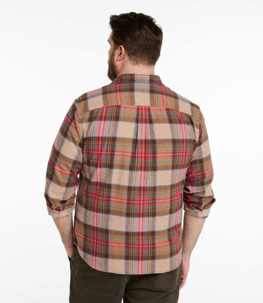 Men's Scotch Plaid Flannel Shirt, Snap-Front, Slightly Fitted Untucked Fit, Black Watch, small image number 5