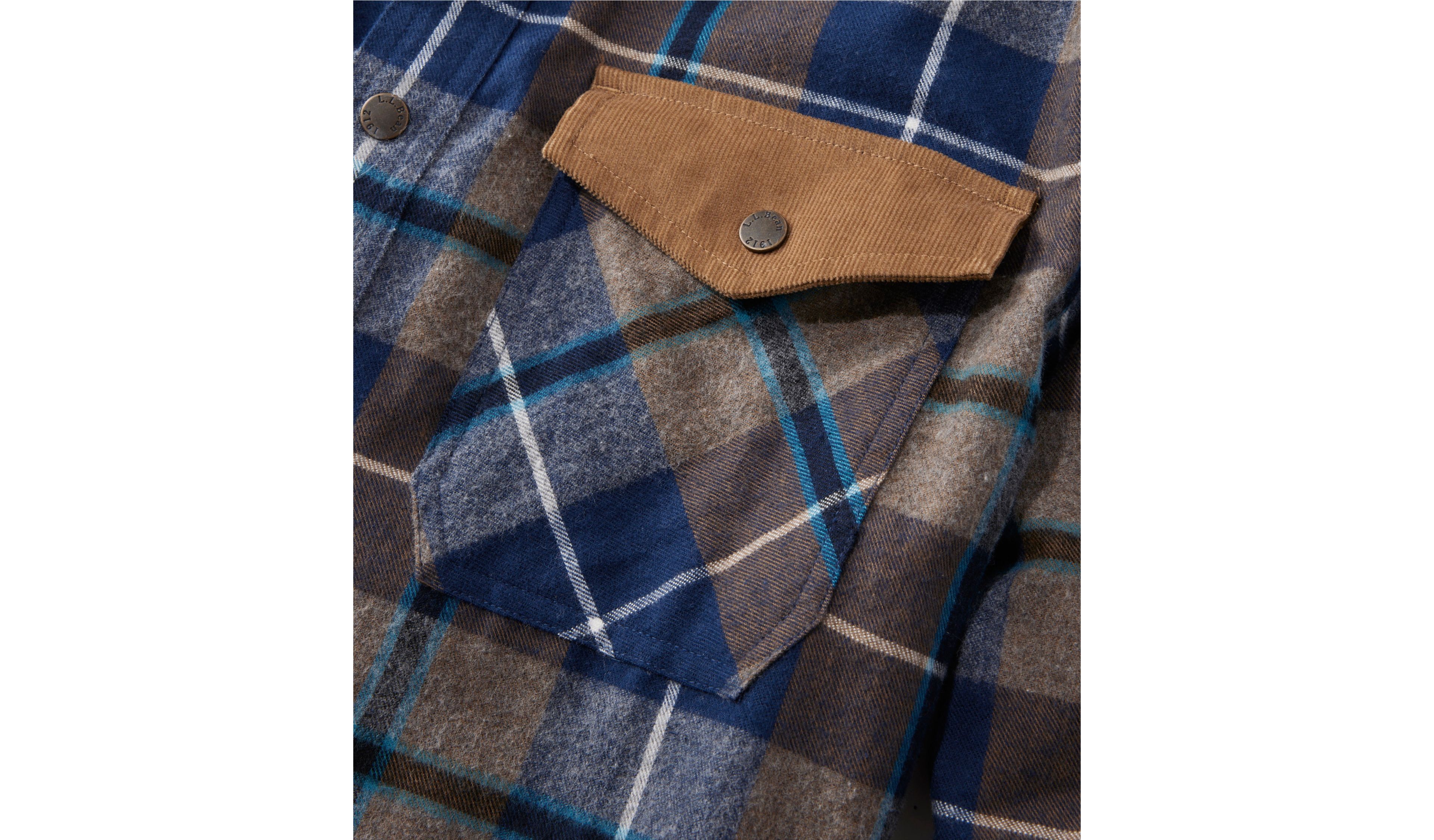 Men's Scotch Plaid Flannel Shirt, Slightly Fitted, Snap-Front