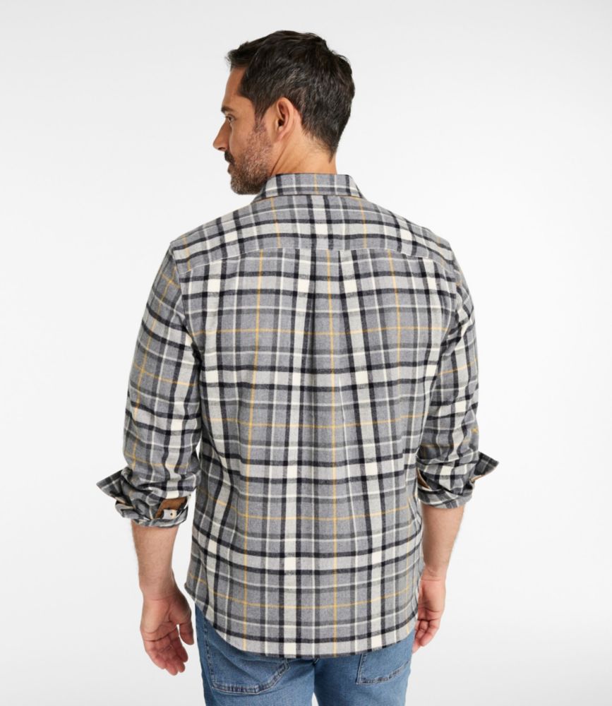 Men's Scotch Plaid Flannel Shirt, Snap-Front, Slightly Fitted Untucked Fit