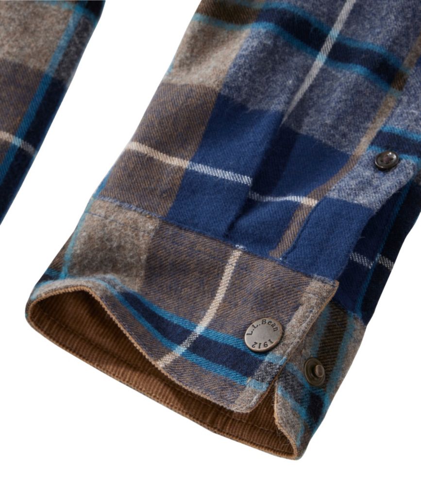 Men's Scotch Plaid Flannel Shirt, Snap-Front, Slightly Fitted Untucked Fit