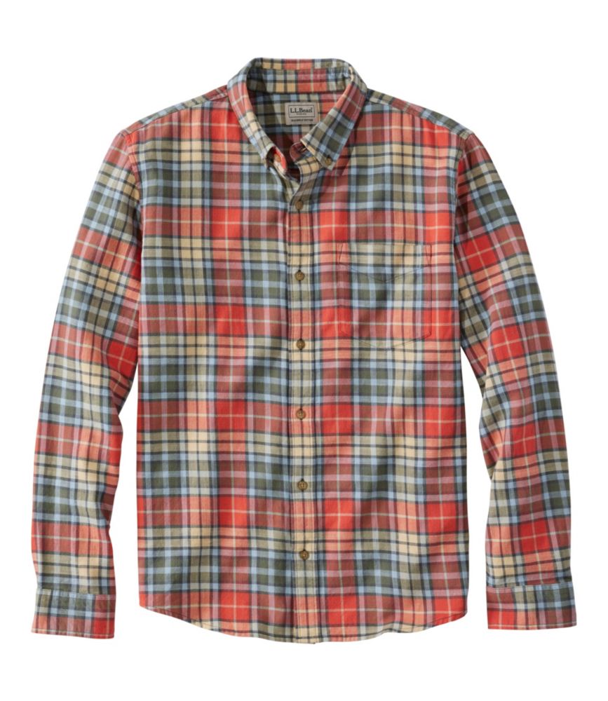 Men's Sunwashed Twill Shirt, Slightly Fitted Untucked Fit