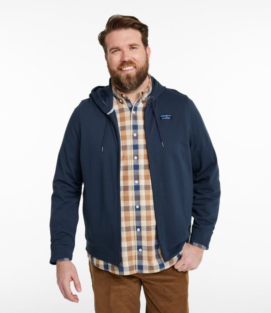 Men's Comfort Stretch Performance® Piqué, Full-Zip Hoodie, Blue Tide, small image number 4