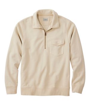 Men's Sunwashed Sweatshirt, Quarter-Zip Polo, Long-Sleeve, New