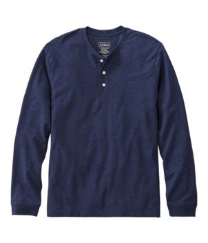 Men's Comfort Stretch Performance® Pima Tee, Long-Sleeve Henley, New