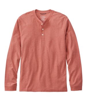 Men's Comfort Stretch Performance® Pima Tee, Long-Sleeve Henley, New
