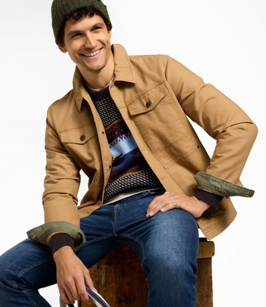 Men's Essential Merino Sweaters, Crewneck, Pattern, Deepest Brown Fair Isle, small image number 14