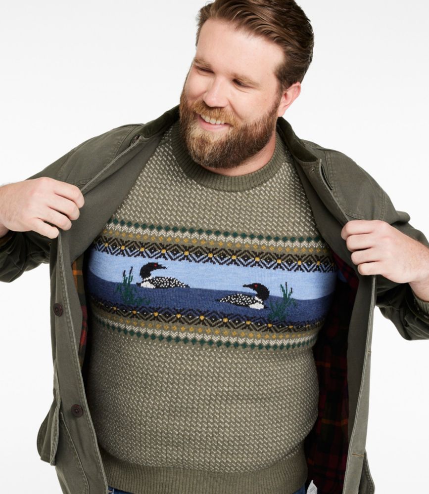 Men's Essential Merino Sweaters, Crewneck, Pattern