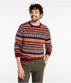 Men's Essential Merino Sweaters, Crewneck, Pattern, New