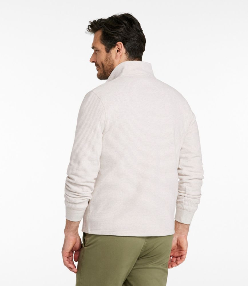 Men's Lakewashed Double-Knit Full-Zip Shirt, Classic Navy Heather, small image number 3