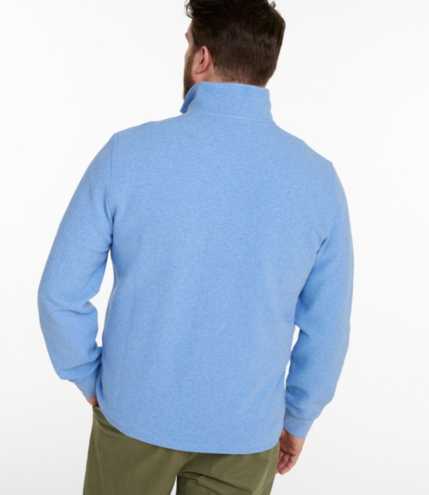 Men's Lakewashed Double-Knit Full-Zip Shirt, Classic Navy Heather, small image number 5